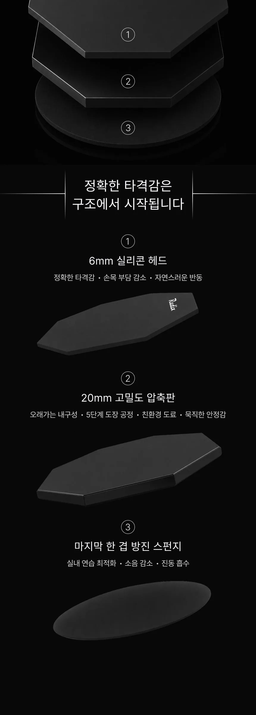 Master 8인치 연습용 드럼패드 세트 상세 이미지 6