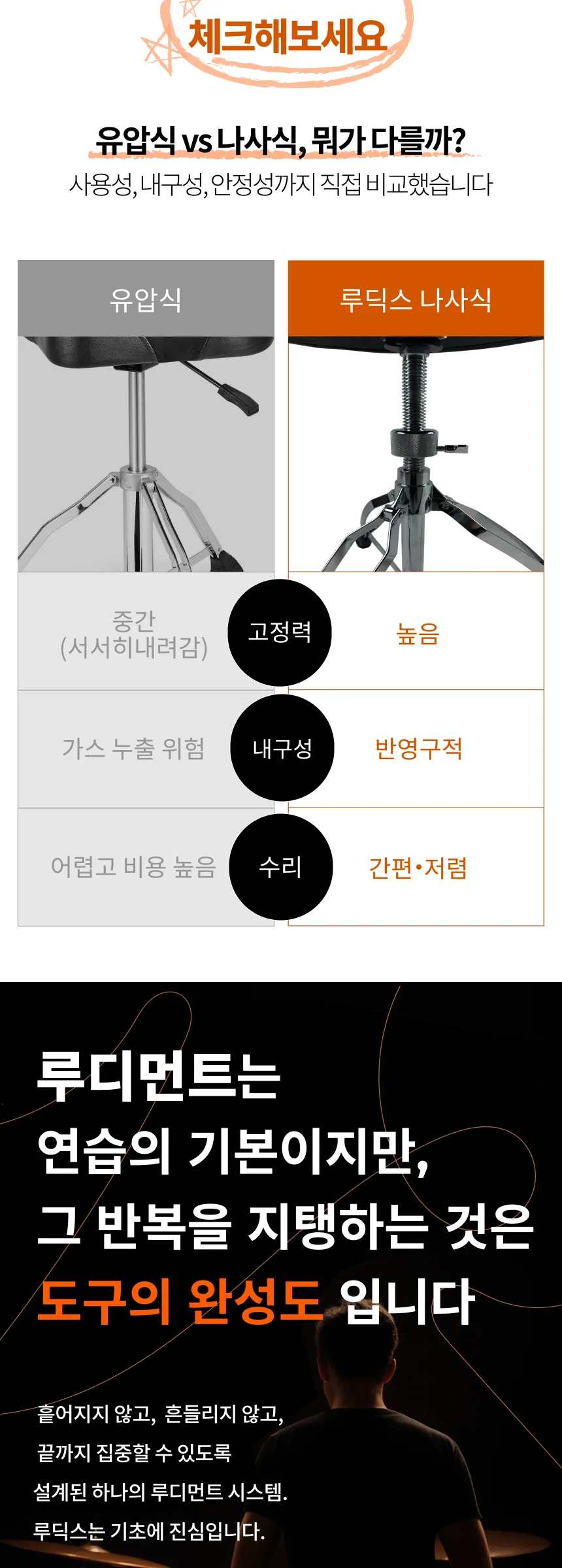 Pro 안장형 스크류 드럼의자 PSTL 상세 이미지 7